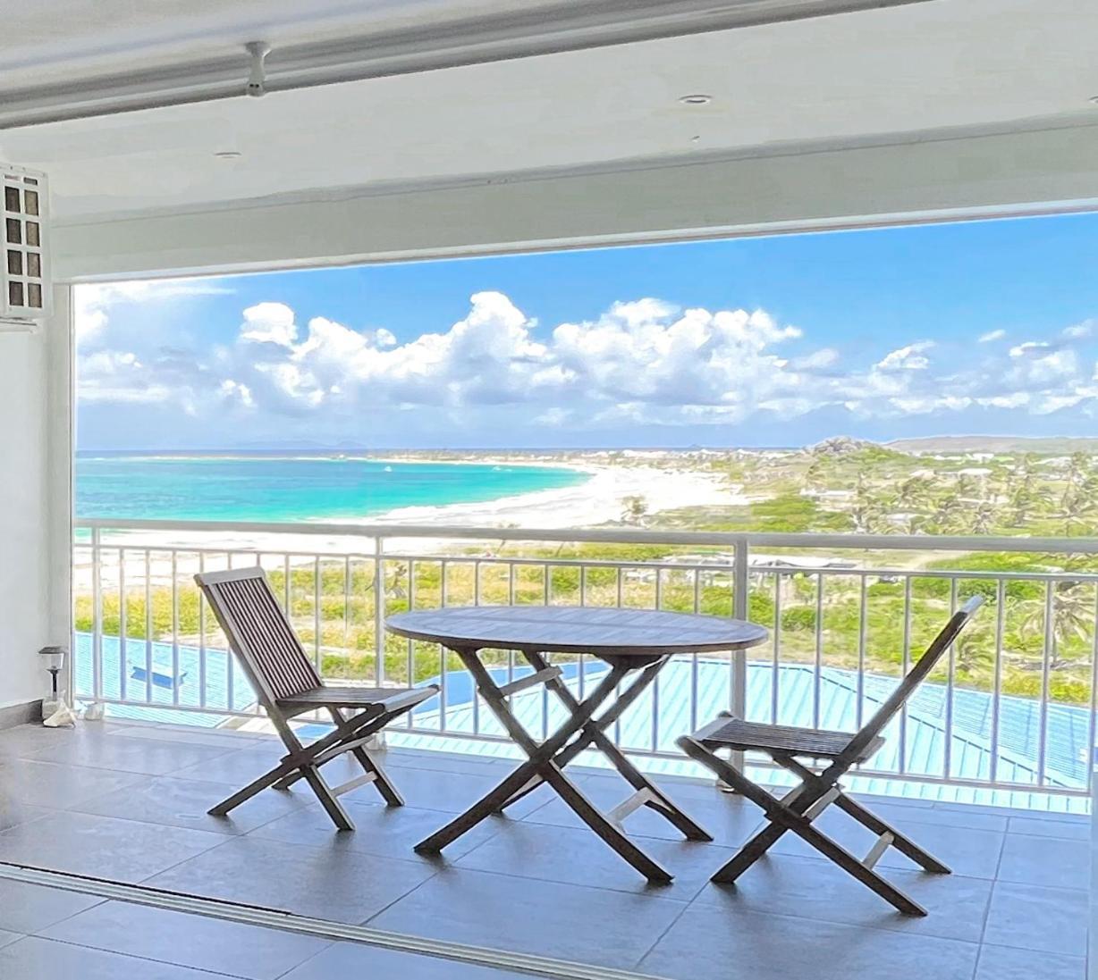 Top Floor Unit 520 Ft2 - 48 M2 With Stunning Dominant View On Ocean, St Barth, Orient Bay Apartman Cul de Sac Kültér fotó